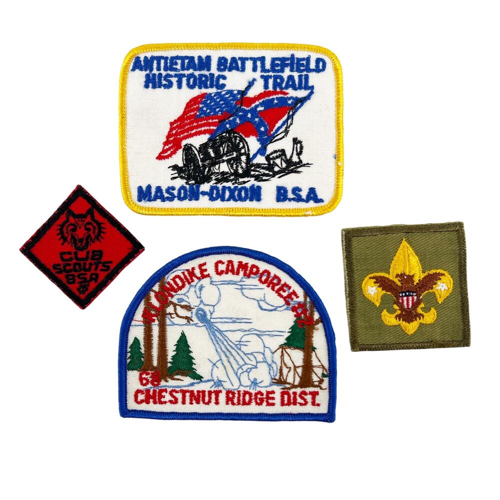 BSA Boy Scouts of America patches vintage set of four